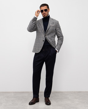 Brunello Cucinelli Сині штани з вовни ME226E1710