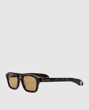 Alexander McQueen Коричневі сонцезахисні окуляри T-Bar 821704J0749