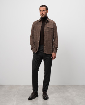 Loro Piana Серые брюки из шерсти и кашемира FAL3060