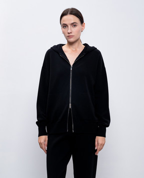 Max Mara Черная спортивная куртка HALLE с шерстью HALLE