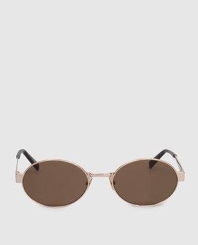 Saint Laurent Золотые очки с гравировкой логотипа 779851Y9902