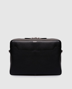 Tom Ford Чорна шкіряна сумка з принтом логотипа H0668LCL213S