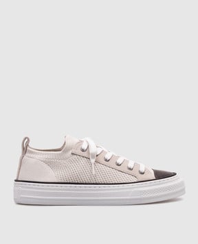 Brunello Cucinelli Серые кеды с цепочкой мониль MZ35G2650