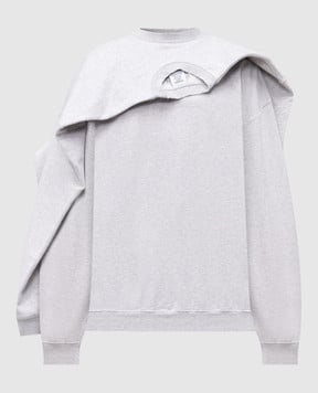 Vetements Сірий світшот подвійної конструкції UH76CW400G