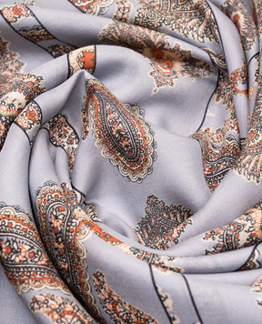 Max Mara Weekend Серый платок SARONG с шелком в принт с логотипом SARONG