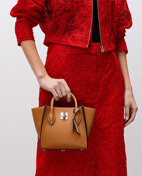 Ermanno Scervino Коричнева шкіряна сумка Maggie з логотипом D463S352GMQ