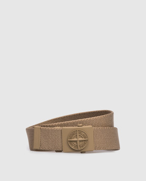 Stone Island Дитячий бежевий пояс з фактурним логотипом K2S169300001S0061