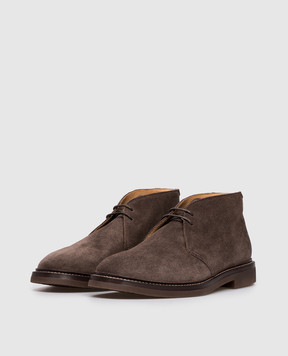 Brunello Cucinelli Коричневые замшевые дезерты Chukka MZUPEAE817