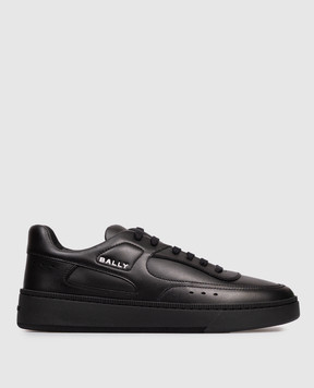 Bally Чорні шкіряні кросівки Raise з логотипом MSK0E6VT907