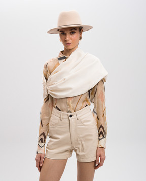 Vionnet Білий шарф із шовку з драпіруванням ACVAE13009T1169