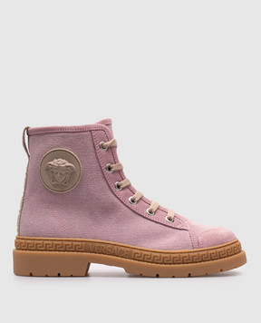 Versace Детские розовые ботинки La Medusa 10179981A128813438