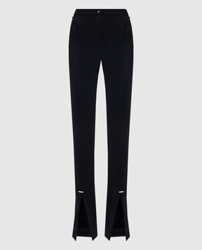Thierry Mugler Черные брюки клеш с разрезами 25F1PA0440470