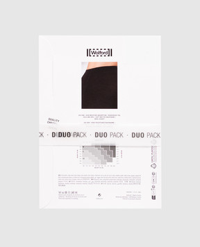Wolford Набор черных колгот Merino tights 200 Den с шерстью 11336