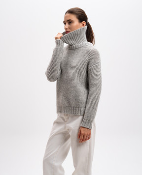 Woolrich Серый свитер с шерстью со съемным воротником CFWWKN0297FRUF0749