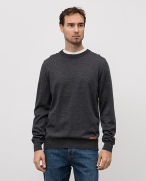 Trussardi Серый меланжевый джемпер из шерсти M0058000007NMK605K02