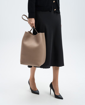 The Row Бежева шкіряна сумка Park Tote W1273L129