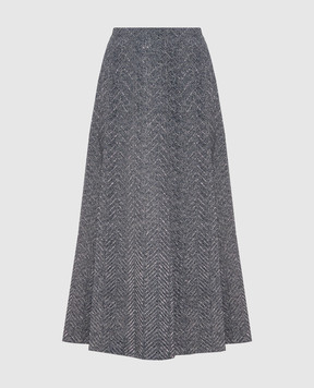 Ermanno Scervino Сіра спідниця у візерунок з кристалами D472O302CTZFY