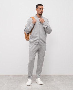Brunello Cucinelli Серые меланжевые джогеры MM8313233G