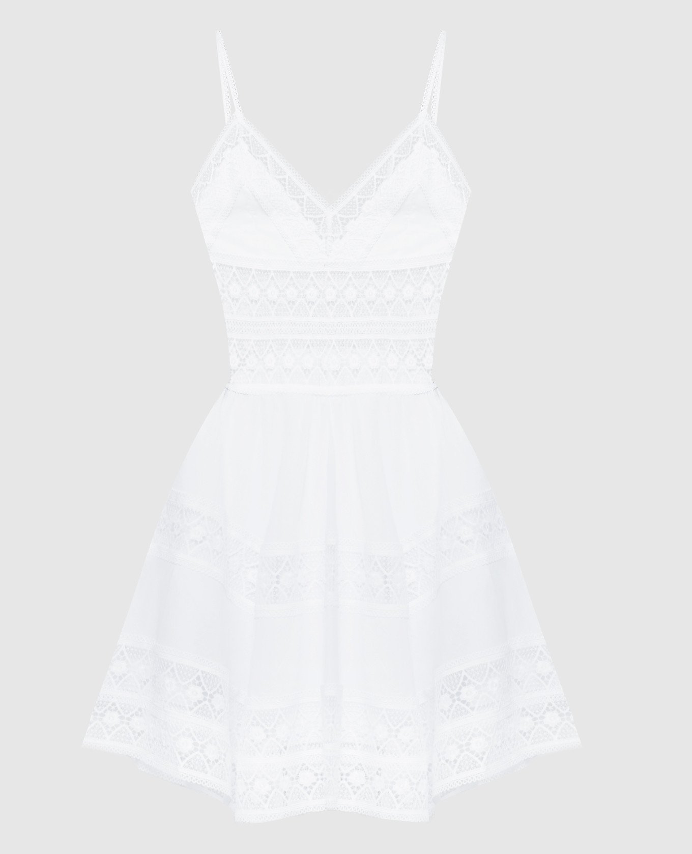 Белое платье Syilvie с кружевом