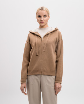 Max Mara Спортивная куртка CENTRO из шерсти и кашемира с узором логотипа. CENTRO