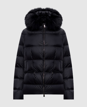 Moncler Черный пуховик Boed с мехом K20931A00099595FE
