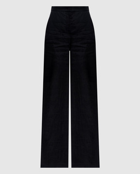 Max Mara Черные брюки GARIBO из льна GARIBO