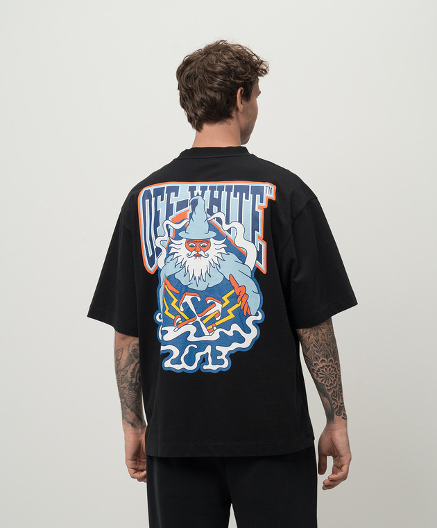 Off-White - Черная футболка Wizard OMAA120F24JER00Q купить в Symbol