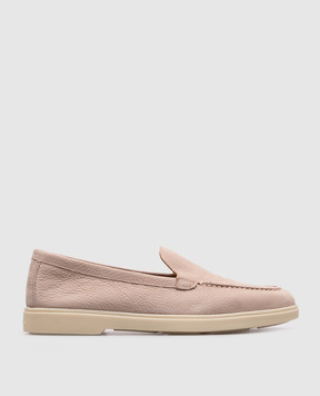 Santoni Бежевые лоферы из нубука WUYA58856TISNPRX