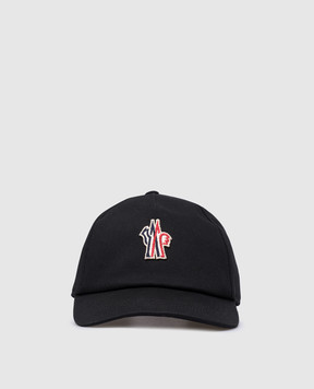 Moncler Grenoble Чорна кепка з нашивкою логотипа J20983B0000204863