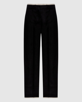 Max Mara Чорні штани KASTEL з льону KASTEL