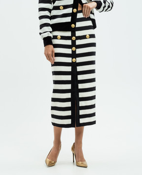 Balmain Спідниця міді в смужку DF1LE480JI70