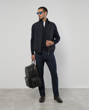 Canali Синий джемпер из шерсти MK00077C0015