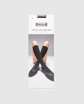 Wolford Черные гольфы Velvet De Luxe 50 Den 30923