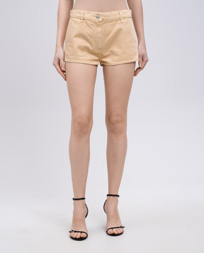 Magda Butrym Желтые шорты с патчем логотипа DENIM04SHORTS150525