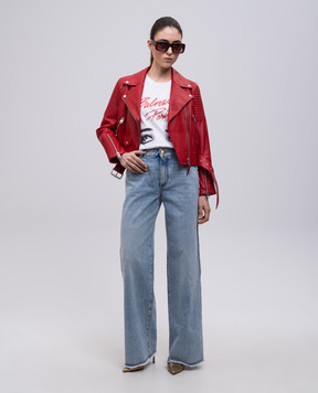Mackage Червона шкіряна косуха MASINA MASINA