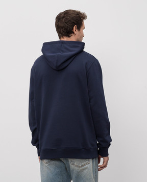 Balmain Синє худі з вишивкою логотипа DH1JT047BC78
