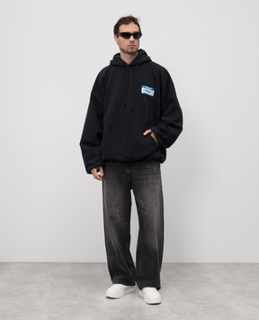 Vetements Чорне худі My Name UA66HD650Bm