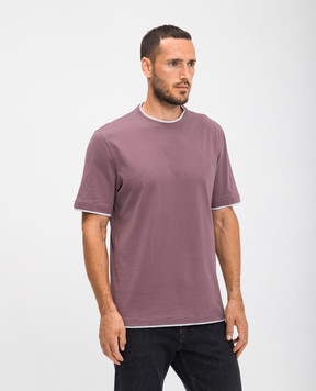 Brunello Cucinelli Бордова футболка M0B137427