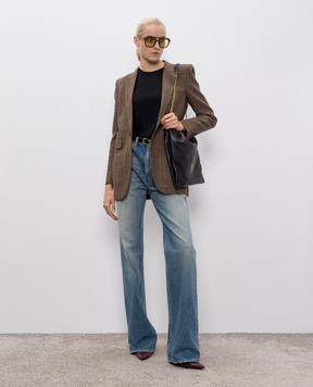 Saint Laurent Чорний джемпер з вовни 834223Y76GM
