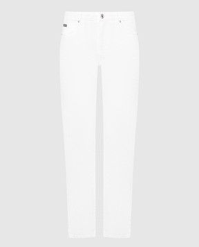 Dolce&Gabbana Білі джинси з логотипом FTCS0DG8IB7