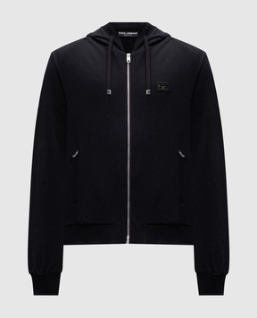 Dolce&Gabbana Чорна спортивна куртка з логотипом G9IF0TG7JYX