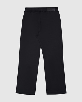 AMIRI Детские черные спортивные брюки с логотипом AKPATP1002