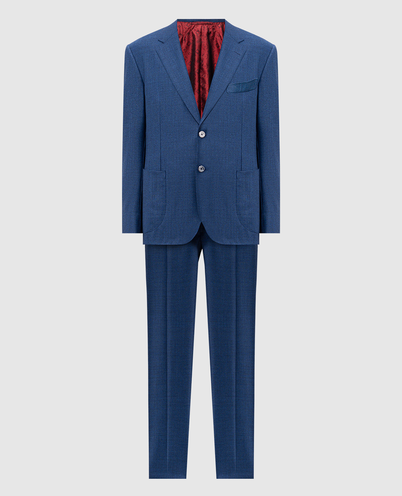 

Синий костюм из шерсти и кашемира, Костюмы