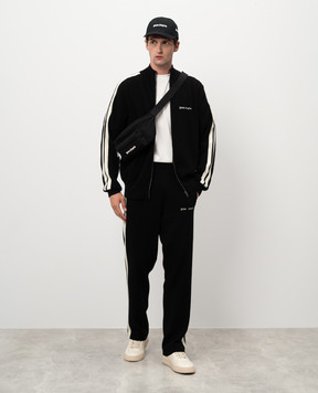 Palm Angels Черные спортивные брюки с шерстью и кашемиром с логотипом. PMHG004F24KNI001