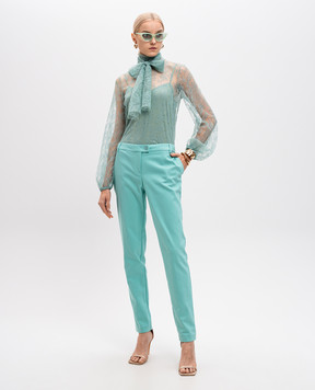Blumarine Зелений топ із шовку 10395