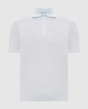Brunello Cucinelli Голубое поло M29800125
