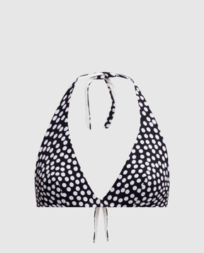 Fisico Чорний ліф від купальника в горох CR04MP