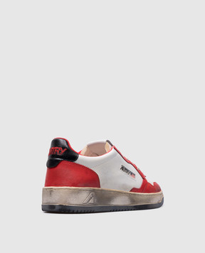 AUTRY Красные кожаные кроссовки SUPER VINTAGE A14EAVLMBC03