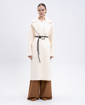 Max Mara Sportmax Бежевое пальто ABATE из шерсти ABATE
