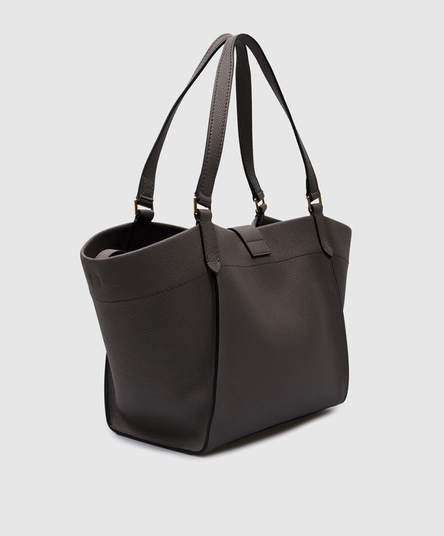 Tom Ford Серая кожаная сумка-тоут TARA L1762LCL095G изображение 3